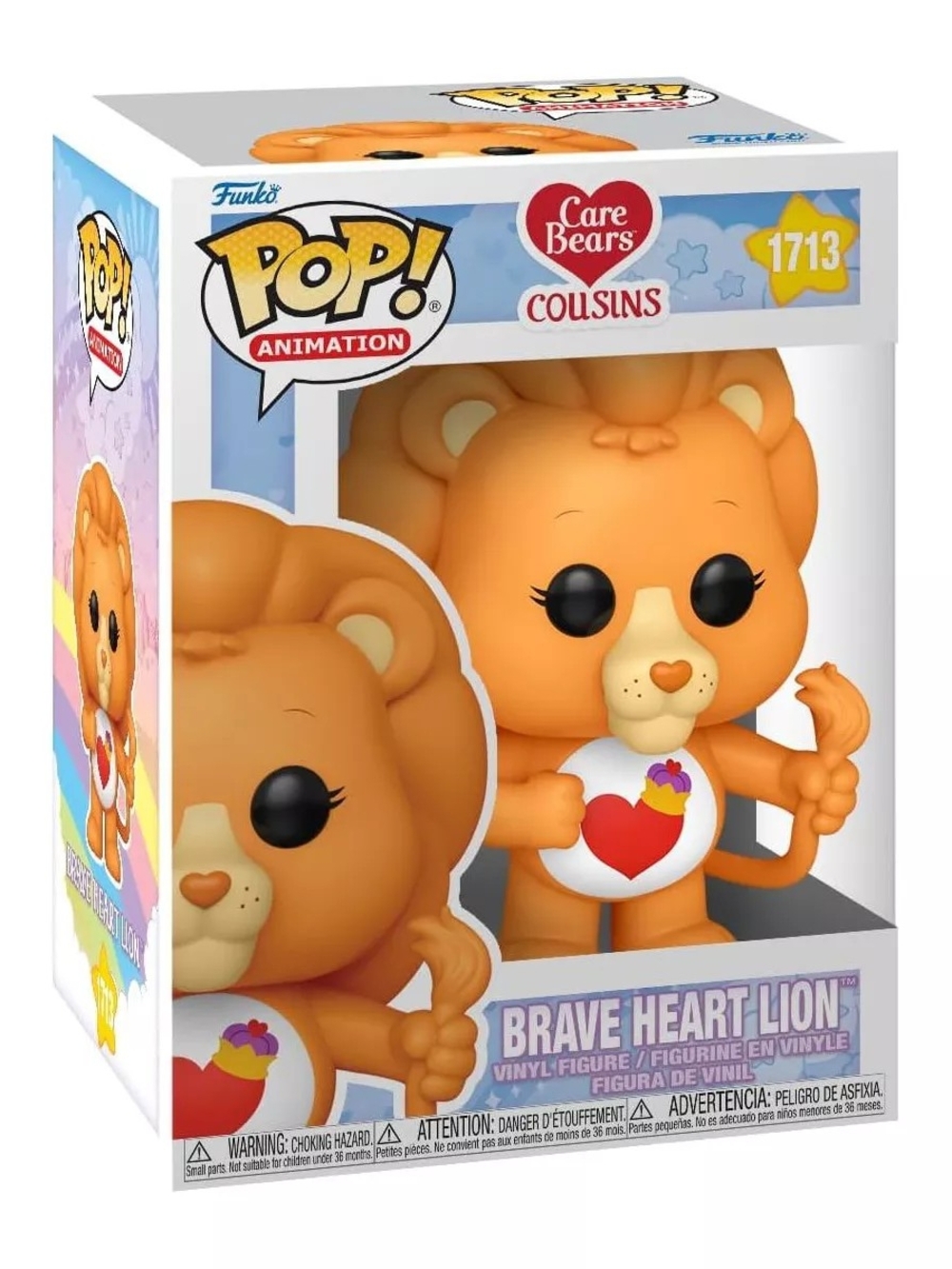 Funko Pop! Care Bears Cousins Brave Heart Lion Vinyl Figure - Orange, White, Red